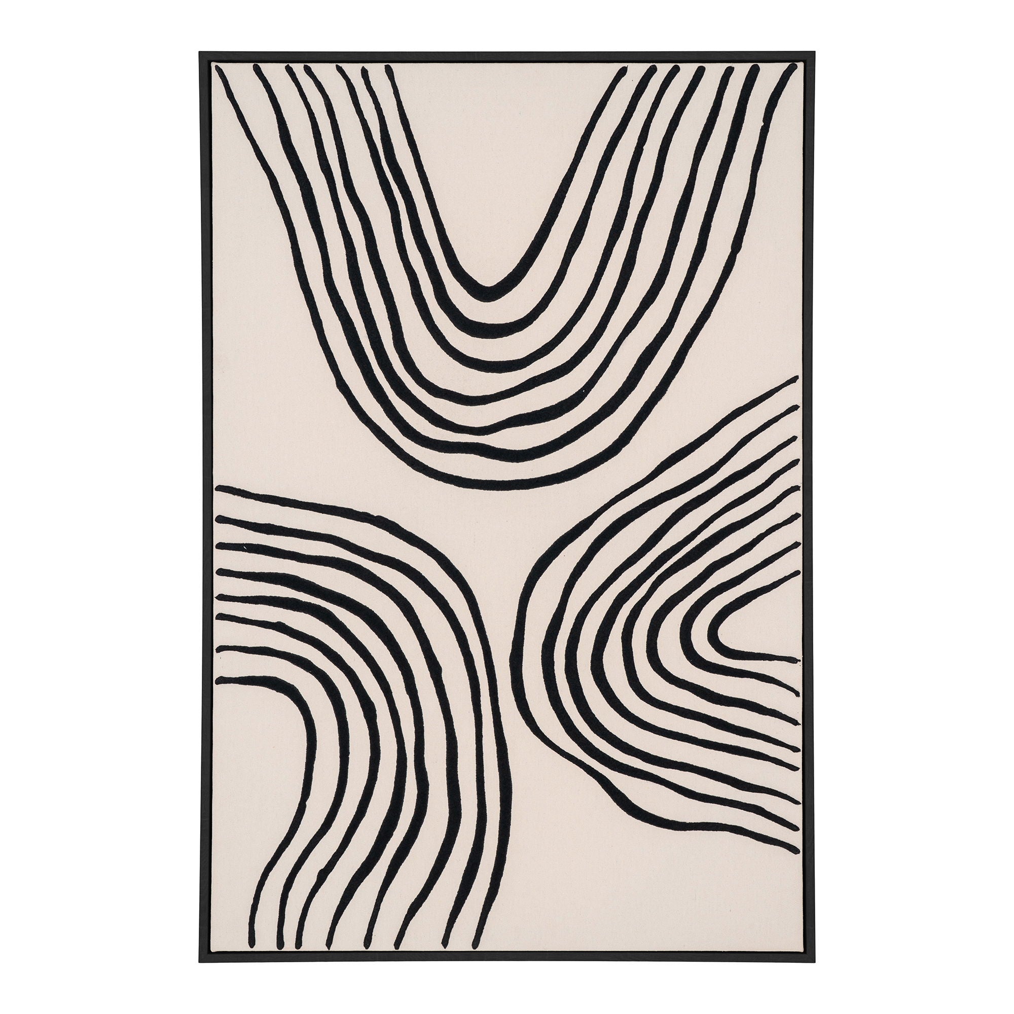 Farbe Lipari – Leinwandbild, schwarz/beige, 60×90 cm